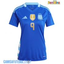 Camisa de time de futebol Argentina Julian Alvarez #9 Replicas 2º Equipamento Feminina Copa America 2024 Manga Curta